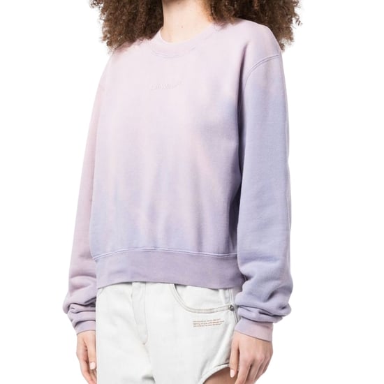 Off-White Purple Laundry Crop Sweatshirt