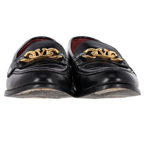 Valentino VCHAIN Loafers in Zwart Leer - Image 2
