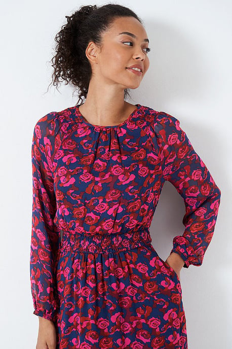 Floral 'Lorie' Midi Winter Dress