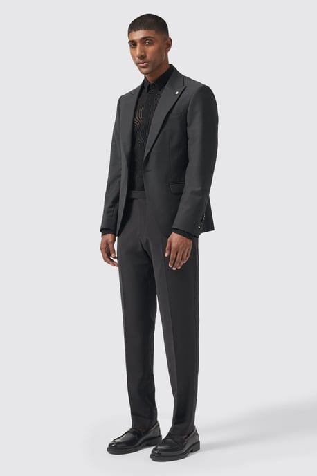 Buscot Slim Fit Black Jacket