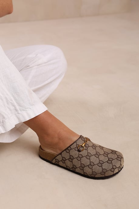 Wheres That From Womens 'Dublin' Open Back Slip On Loafer With Gold Detail - Image 1