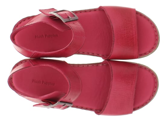 Hush Puppies Dames Sandalen Lage Wedge Ellie Leer Gesp roze - Image 6