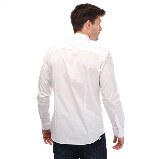 Men's Jack and Jones Joe Long Sleeve Shirt in White - Image 2