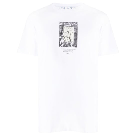 Off-White Paint Mirror Logo Slim Fit White T-Shirt