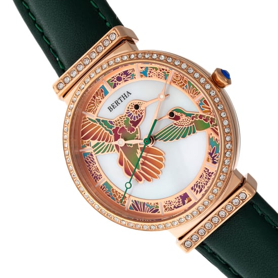 Bertha Emily Moeder van Parel Lederen Horloge met Band - Image 3