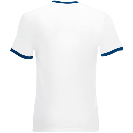 Fruit Of The Loom Heren Ringer T-shirt met korte mouwen (Wit/Marine) - Image 2