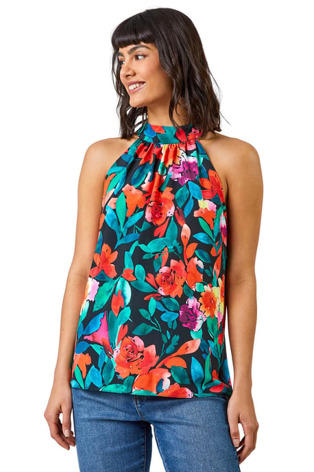 Floral Print Tie Detail Blouse