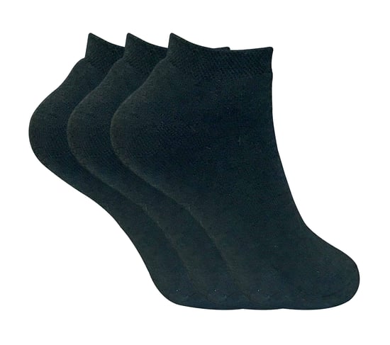 3 paar dames gevoerde thermo trainersokken - Zwart - Image 1