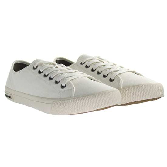 Seavees Monterey Standard Cotton Canvas Off White Mens Trainers