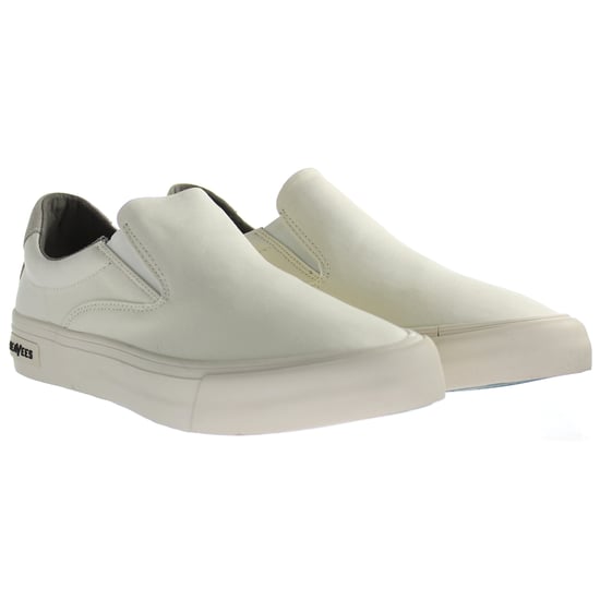 Seavees Hawthrone Slip On Standard Bleach Poplin Off White Mens Shoes