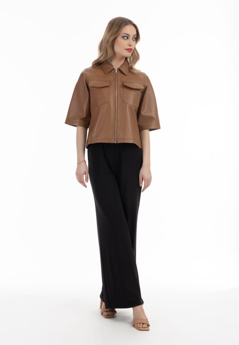 faina leather shirt