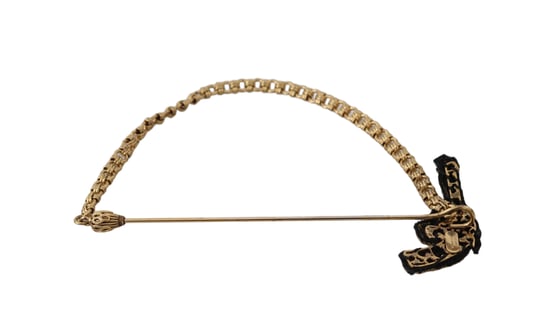 Dolce & Gabbana Reversspeld Gouden Messing Koper Revolver Broche - Image 2