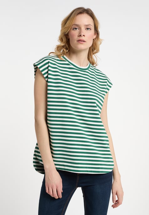 Dreimaster T-shirt Dames Groen Wit - Image 3