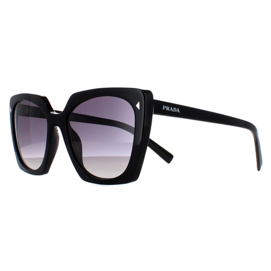 Prada Square Womens Black Grey Gradient Polarized PR23ZS