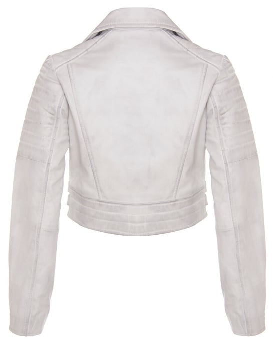 Ladies Brando Short Leather Jacket-Longtown