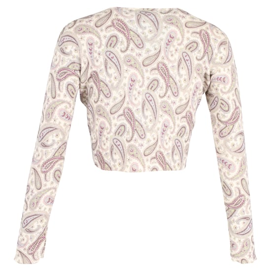 Etro Korte Paisley Cardigan in Beige Wol - Image 3
