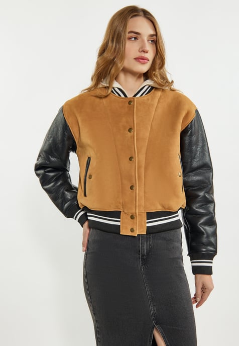 Dreimaster Jas Dames Camel zwart - Image 3