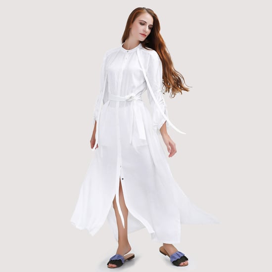 Lange gestructureerde shirt-jurk - Image 2