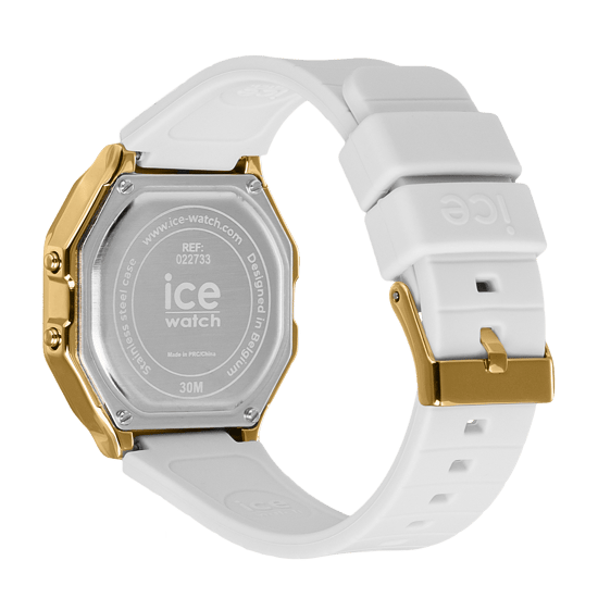 Ice Watch Ice Digit Retro - Metal Gold Mirror - White Women's White Watch 022733