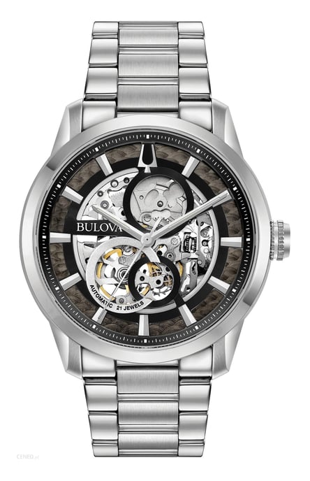 Bulova Sutton Automatische Heren Silver Watch 96A208 - Image 1