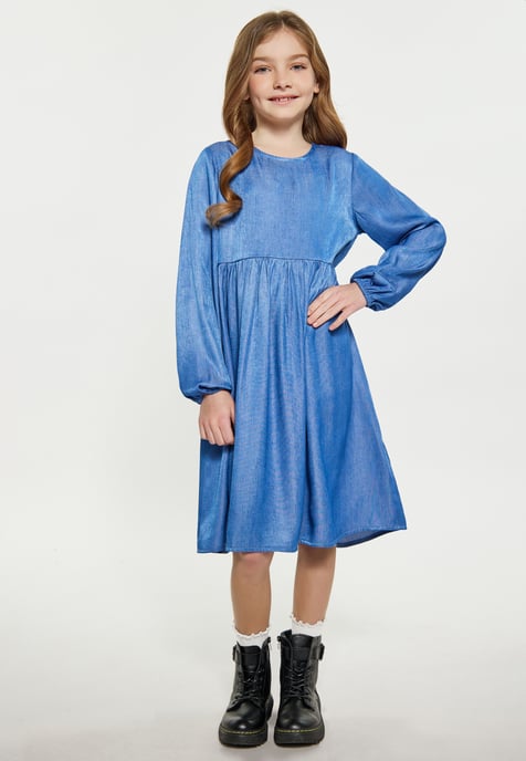 Dreimaster Jurk meisjes (kinderen) lichtblauw denim - Image 2