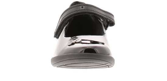 Clarks Girls School Shoes Etch Mist Leather Touch Fastening black