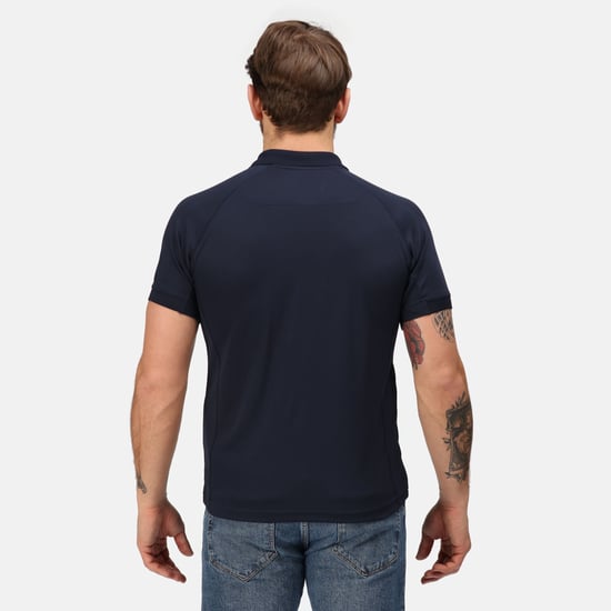 Regatta Professional Mens Coolweave Short Sleeve Polo Shirt (Navy)