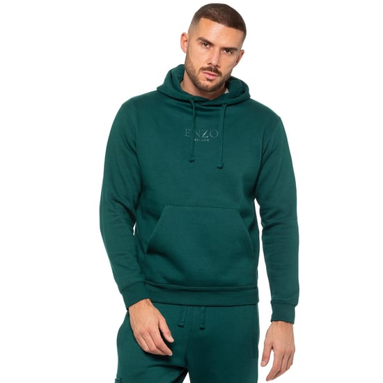 Enzo | Heren Pullover Hoodie - Groen - Image 1