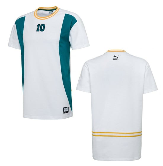 Puma X Clyde NBA Mens T-Shirt Short Sleeve Top White 572474 02 A10D