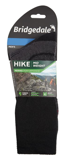 Bridgedale - Heren Wandelsokken Midgewicht Merino Wol - Zwart - Image 2