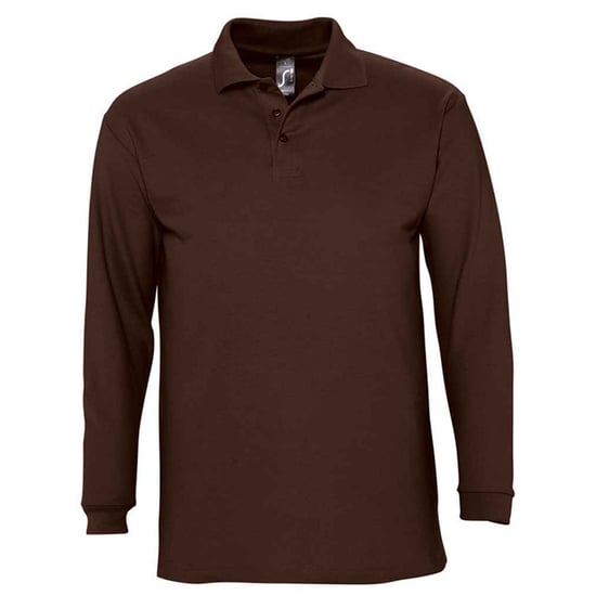 SOLS Volwassen uniseks Winter II poloshirt met lange mouwen (Chocolade) - Image 1