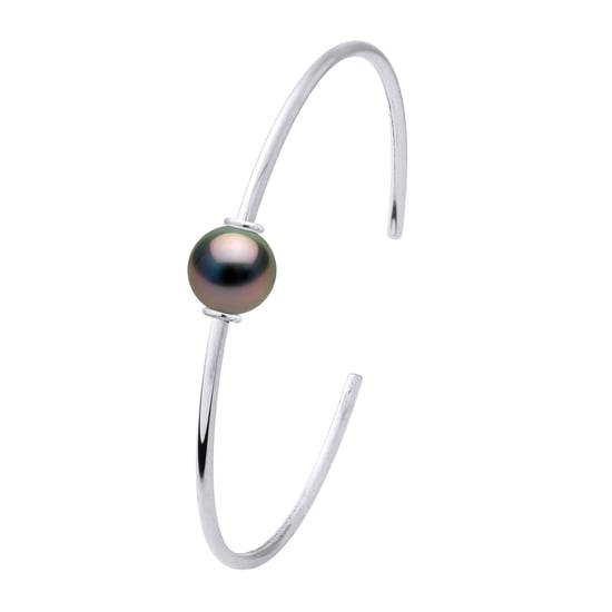 Bracelet - Silver 925 - Real Cultured Tahiti Pearls Round 9-10 mm