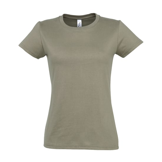 SOLS Dames/dames Imperial Heavy Short Sleeve T-Shirt (Khaki) - Image 1