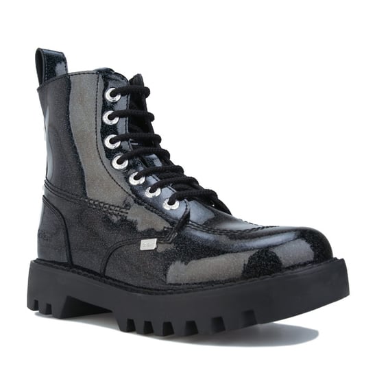 Women's Kickers Kizziie Higher Patent Leather Boots in Black