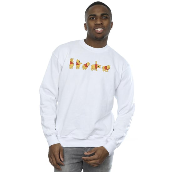 Disney Heren Winnie De Poeh Stretching Sweatshirt (Wit) - Image 2
