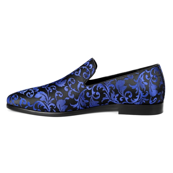Heren Penny Loafers met Elegante Jacquard Blauw - Image 3