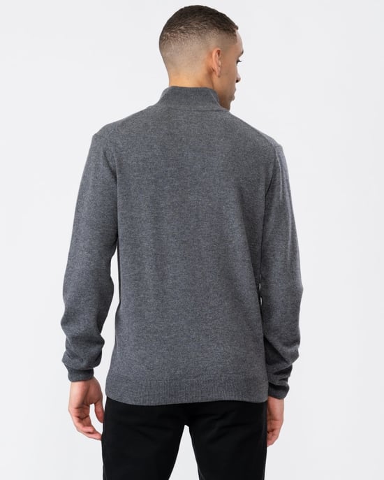 GANT Mens Superfine Lambswool Half Zip Cardigan