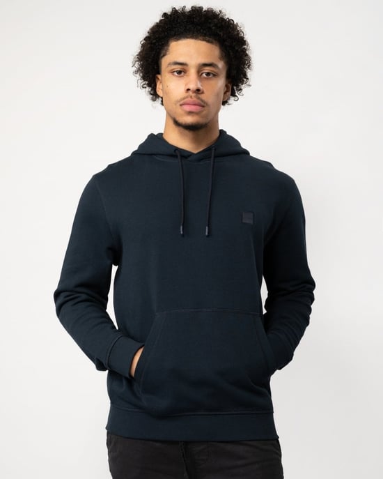 BOSS Orange Wetalk Mannen Pullover Hoodie Met Logo Patch NOS - Image 1