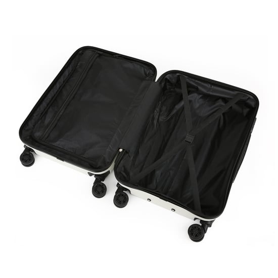 Hardshell Cream Cabin Suitcase Set Robust ABS Lightweight Luggage Holiday Bag