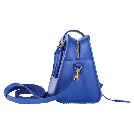 Saint Laurent Baby Monogram Cabas Tote in Blauwe Leren - Image 2
