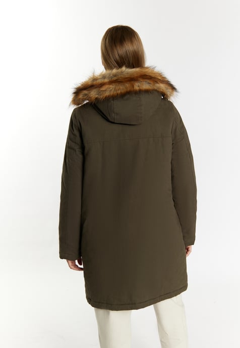 Dreimaster Winter parka Dames donkere olijf - Image 4