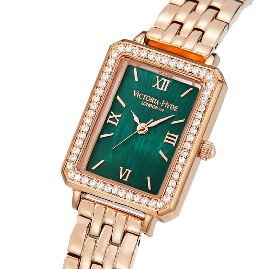 Victoria Hyde Westminster Rose Goud Groen Diamant Detail Dameshorloge - Image 5