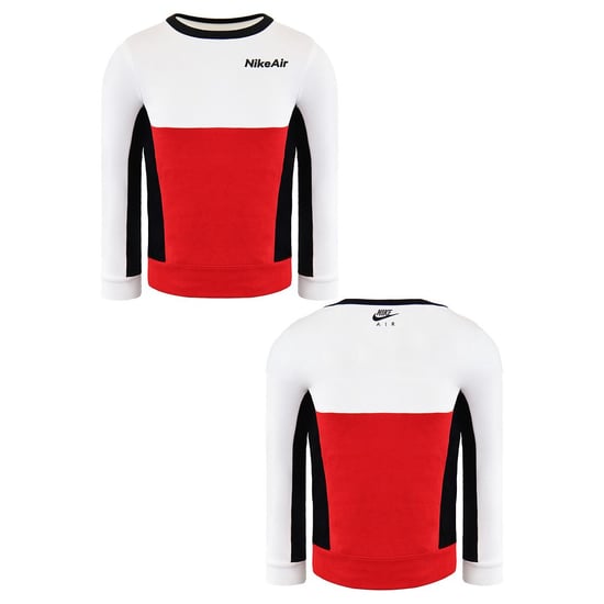 Nike Air Long Sleeve Pullover Stretch Waist Black Red Kids Tracksuit DC8639 010