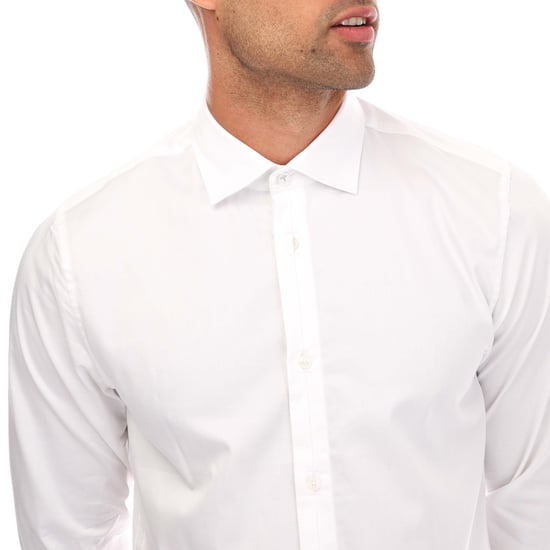 Men's Ted Baker Bellow Long Sleeve Stretch Smart Shirt in White