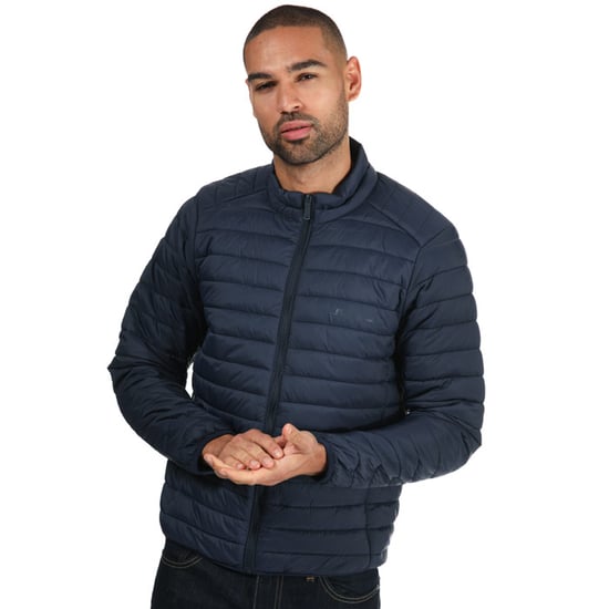 Men's Ben Sherman Lightweight Padded Funnel Neck Jacket in Navy