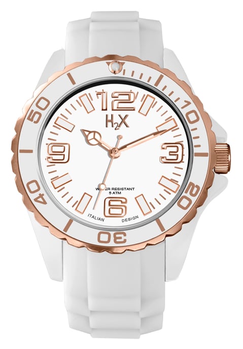 Haurex Italy SW382DWR Reef Stones Women's white dial watch. [Watch]