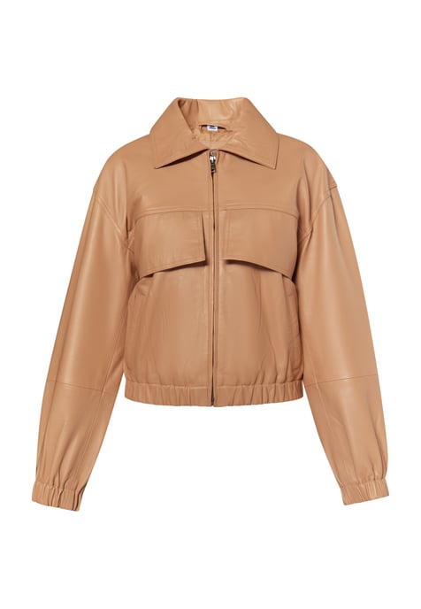 Dreimaster Leren blouson Dames Kameel - Image 1