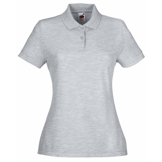 Fruit Of The Loom Vrouwen Dames-Fit 65/35 Poloshirt Korte Mouwen (Heather Grijs) - Image 1