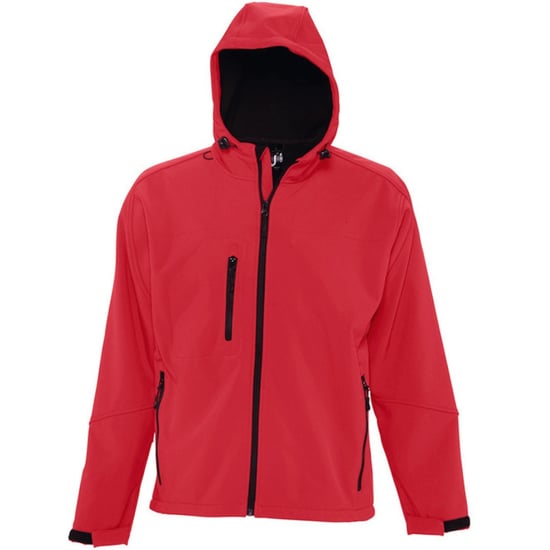 SOLS Heren Replay Hooded Soft Shell Jacket (ademend, winddicht en waterbestendig) (Peperrood) - Image 1