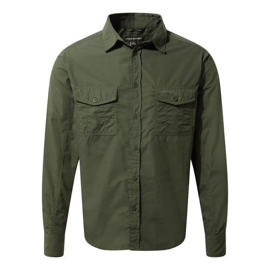 Craghoppers Mens Expert Kiwi Long-Sleeved Shirt (Cedar Green)